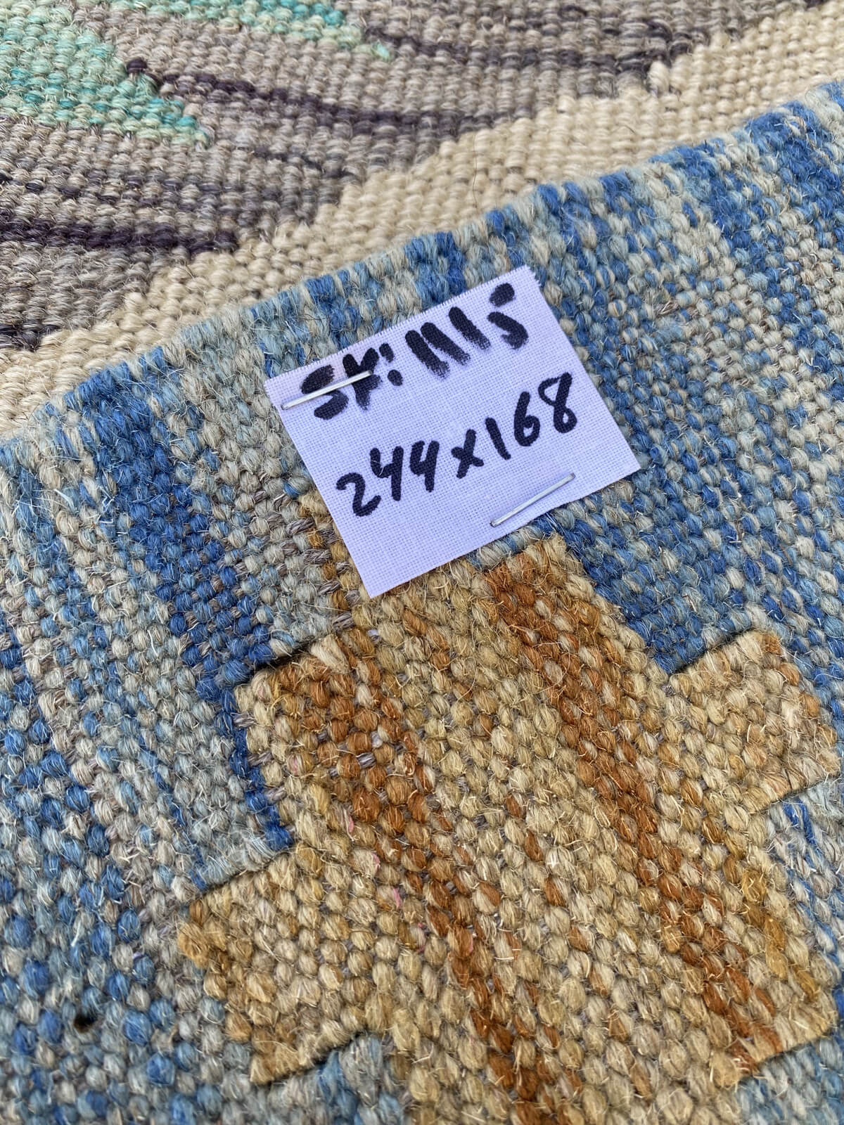 Handmade Flat Weave Kilim Rug  244 cm x 168 cm  SK#1115