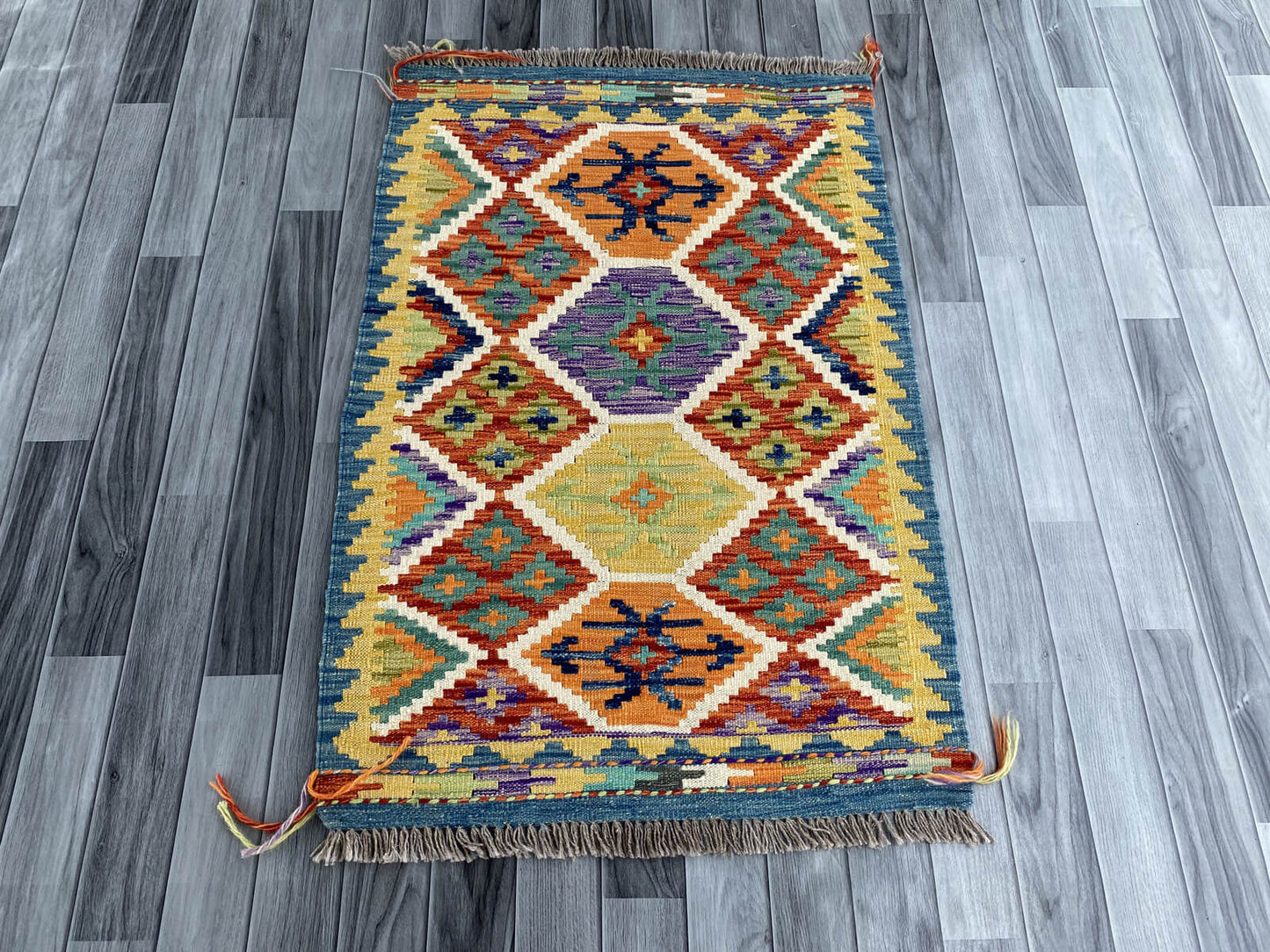 Handmade Afghan Chobi Kilim Rug 120x80 cm KAS#768