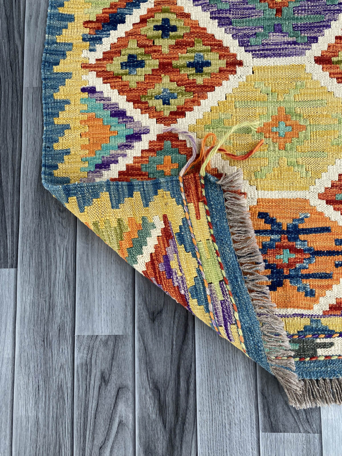 Handmade Afghan Chobi Kilim Rug 120x80 cm KAS#768
