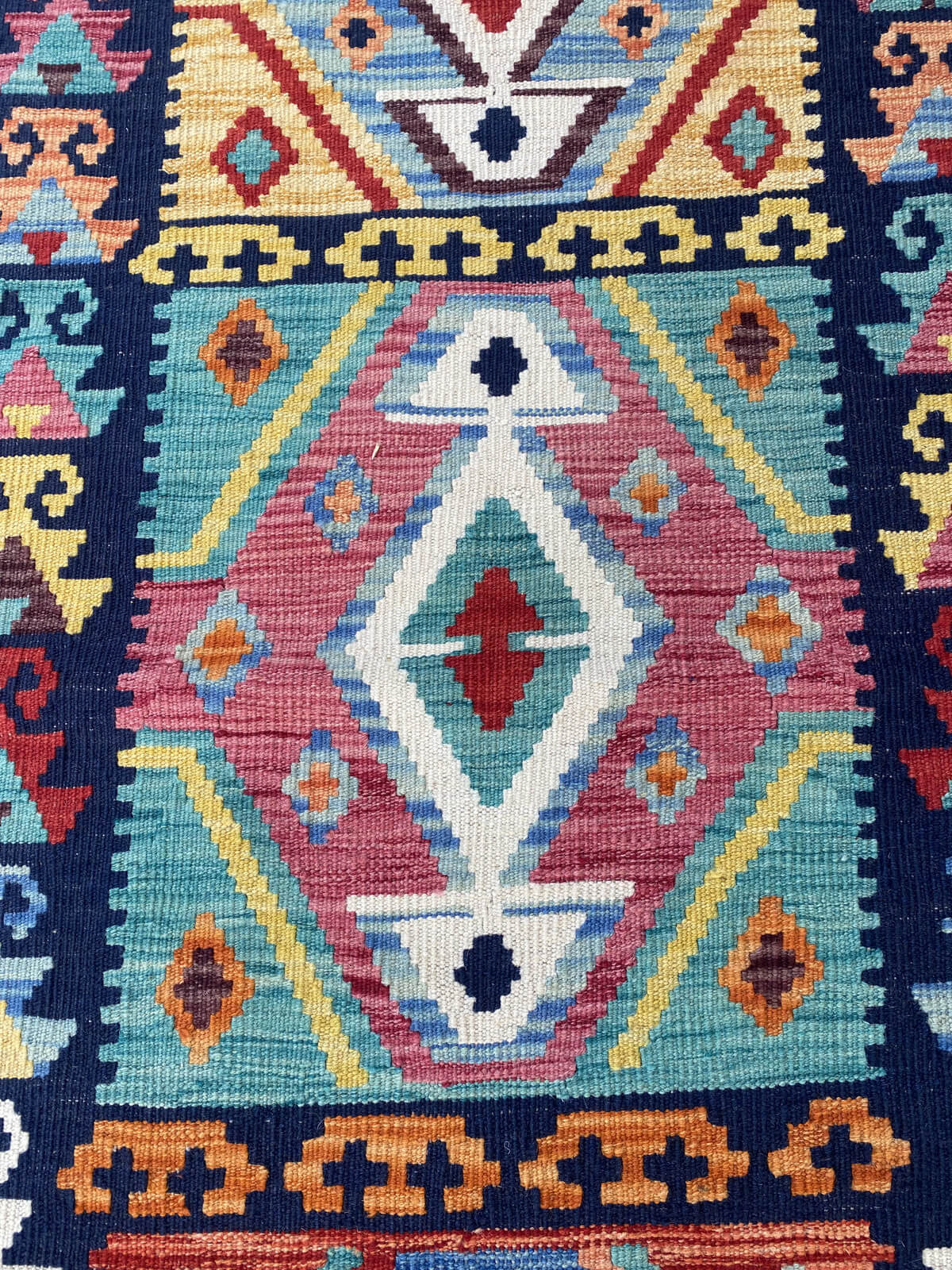 Handmade Flat Weave Kilim Rug 491 cm x 81 cm SK#1118