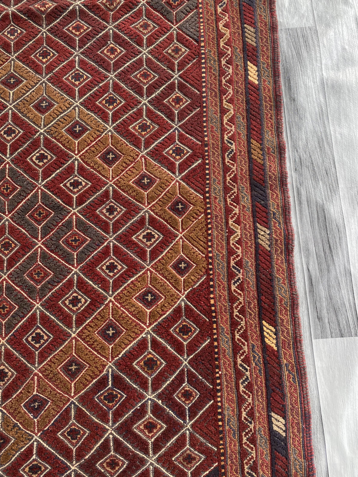 Handmade Afghan Tribal Meshwani Rug 177x162 cm KAS#769