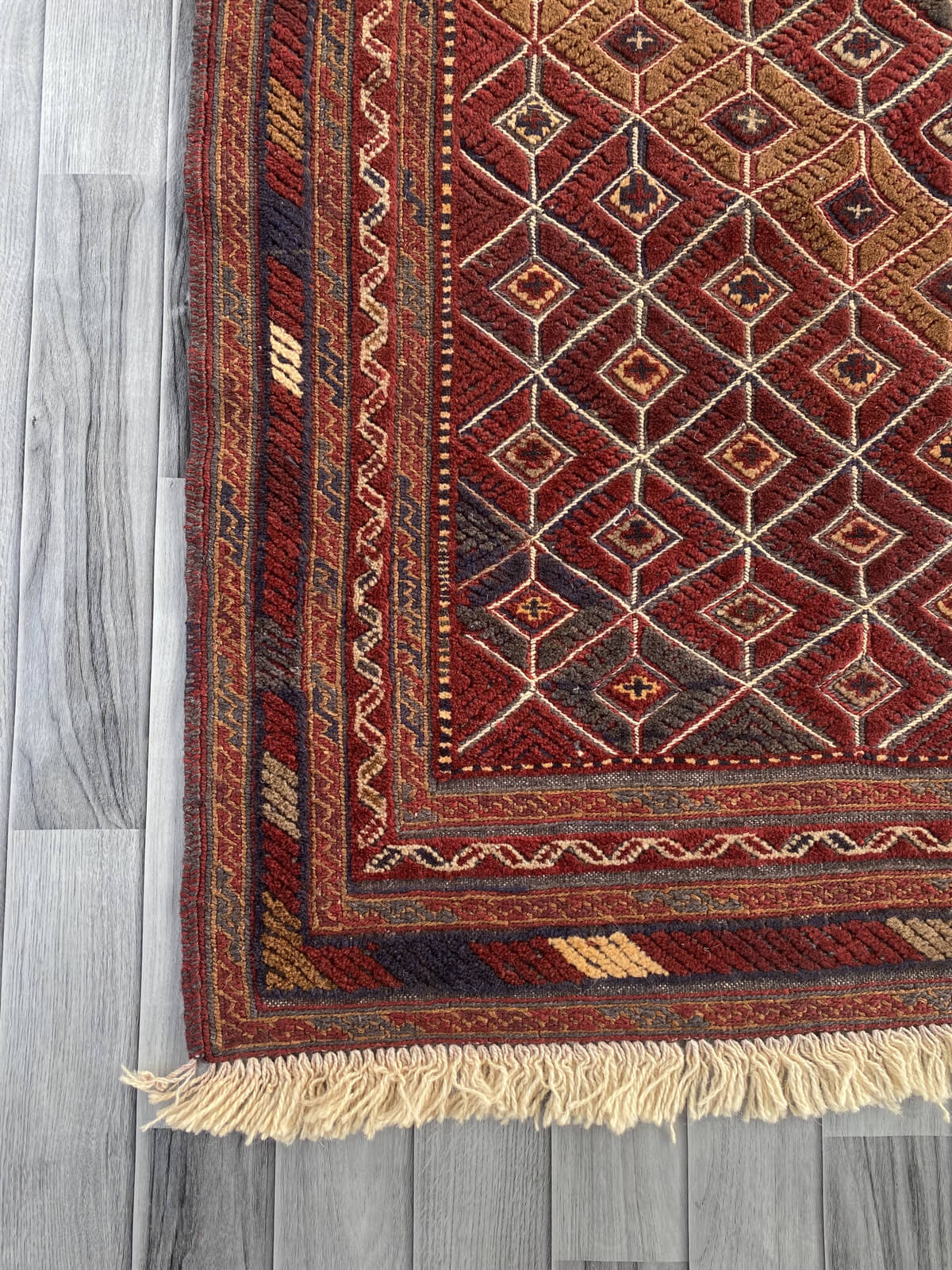 Handmade Afghan Tribal Meshwani Rug 177x162 cm KAS#769
