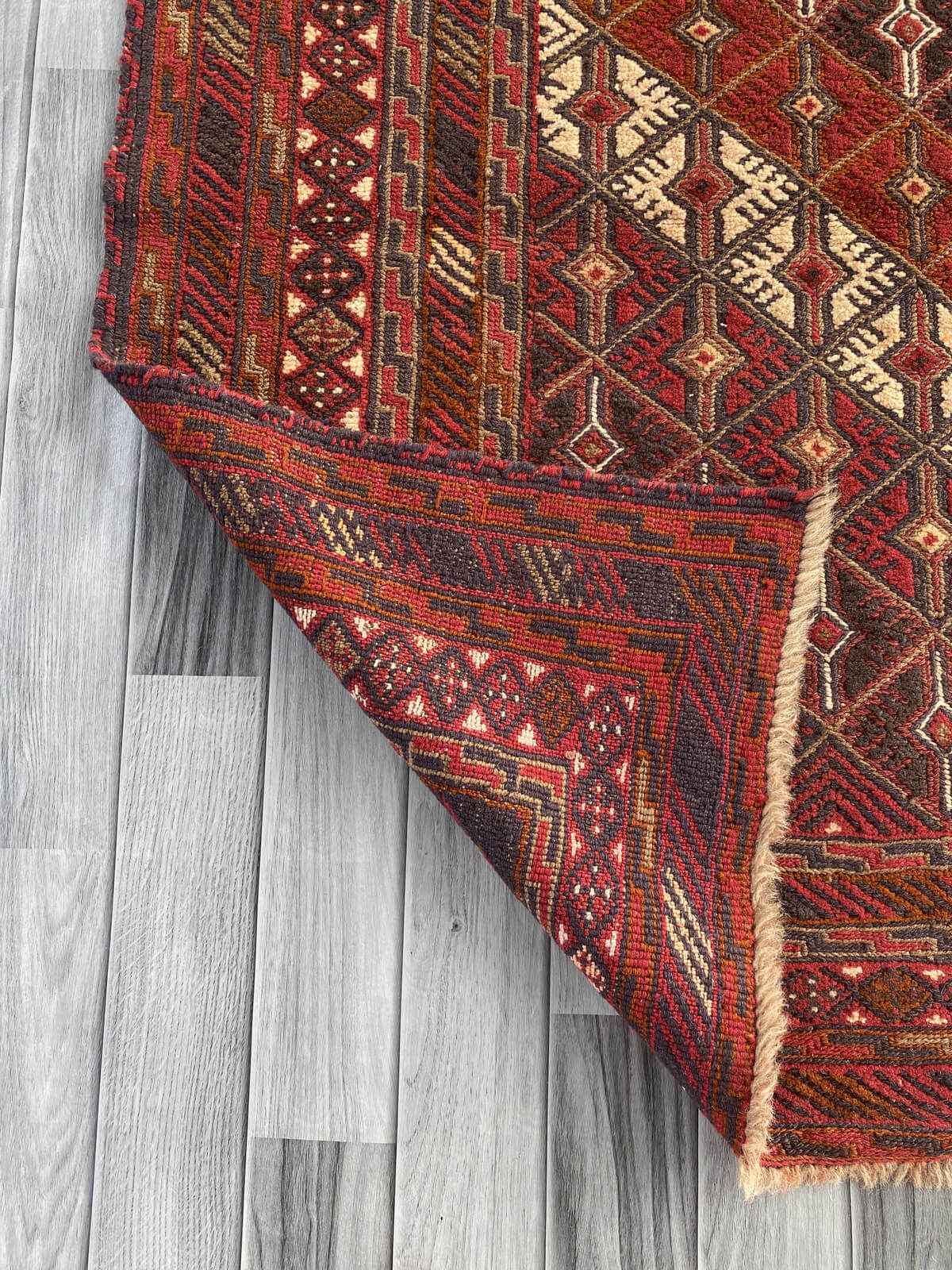 Handmade Afghan Tribal Meshwani Rug 195x145 cm KAS#770