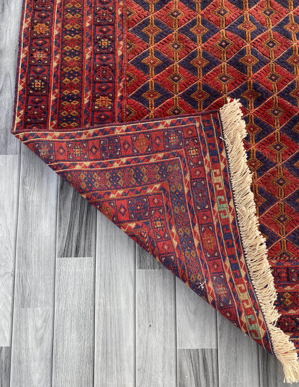 Handmade Afghan Tribal Meshwani Rug 190x148 cm KAS#771