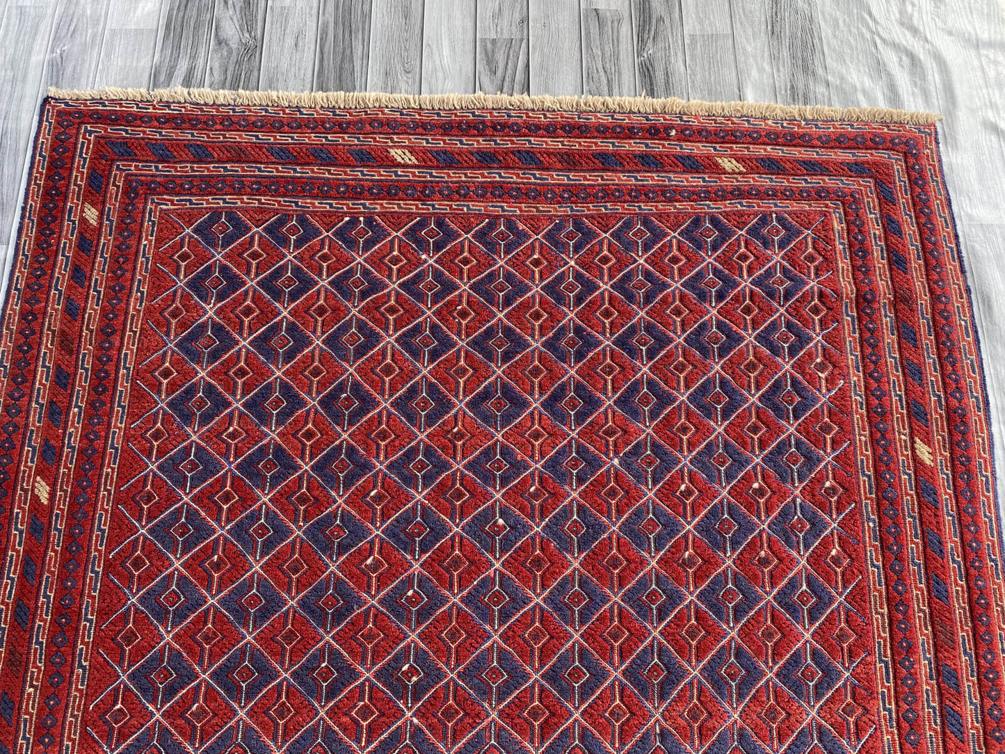 Handmade Afghan Tribal Meshwani Rug 185x160 cm KAS#772