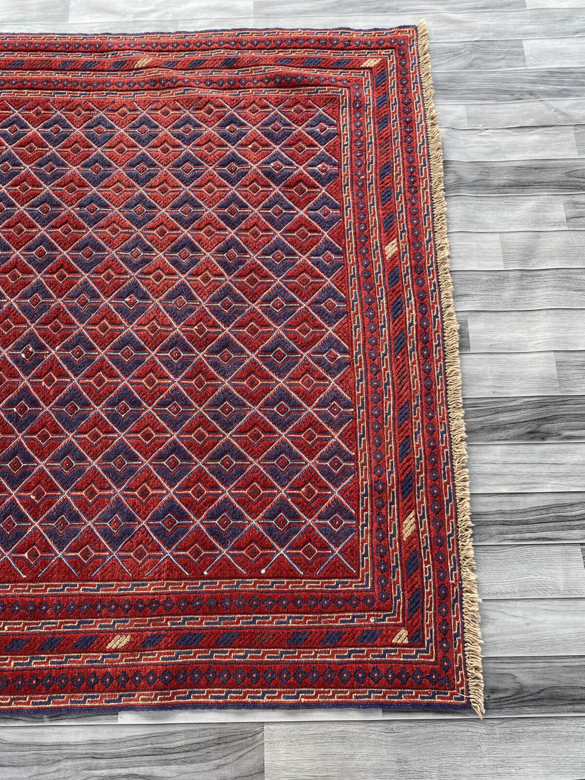 Handmade Afghan Tribal Meshwani Rug 185x160 cm KAS#772
