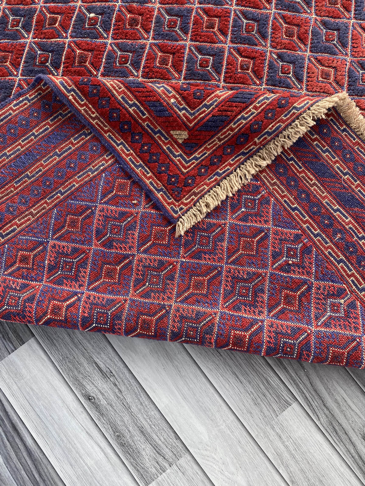 Handmade Afghan Tribal Meshwani Rug 185x160 cm KAS#772