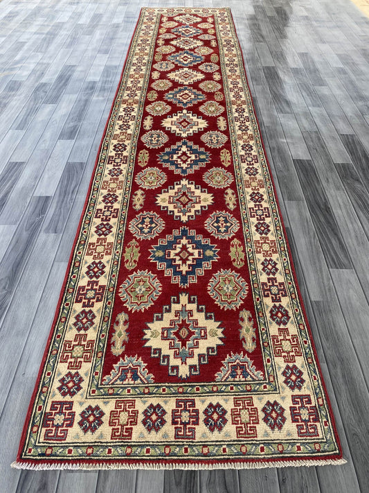 Handmade Traditional Kazak Runner Rug 400 cm x 86 cm SK#1122