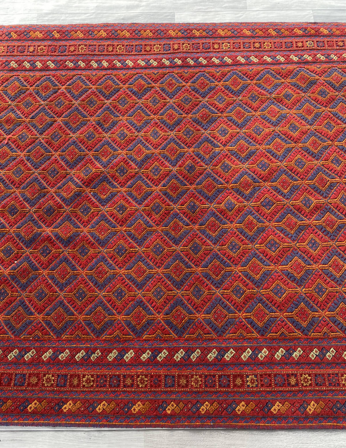 Handmade Afghan Tribal Meshwani Rug 195x155 cm KAS#774
