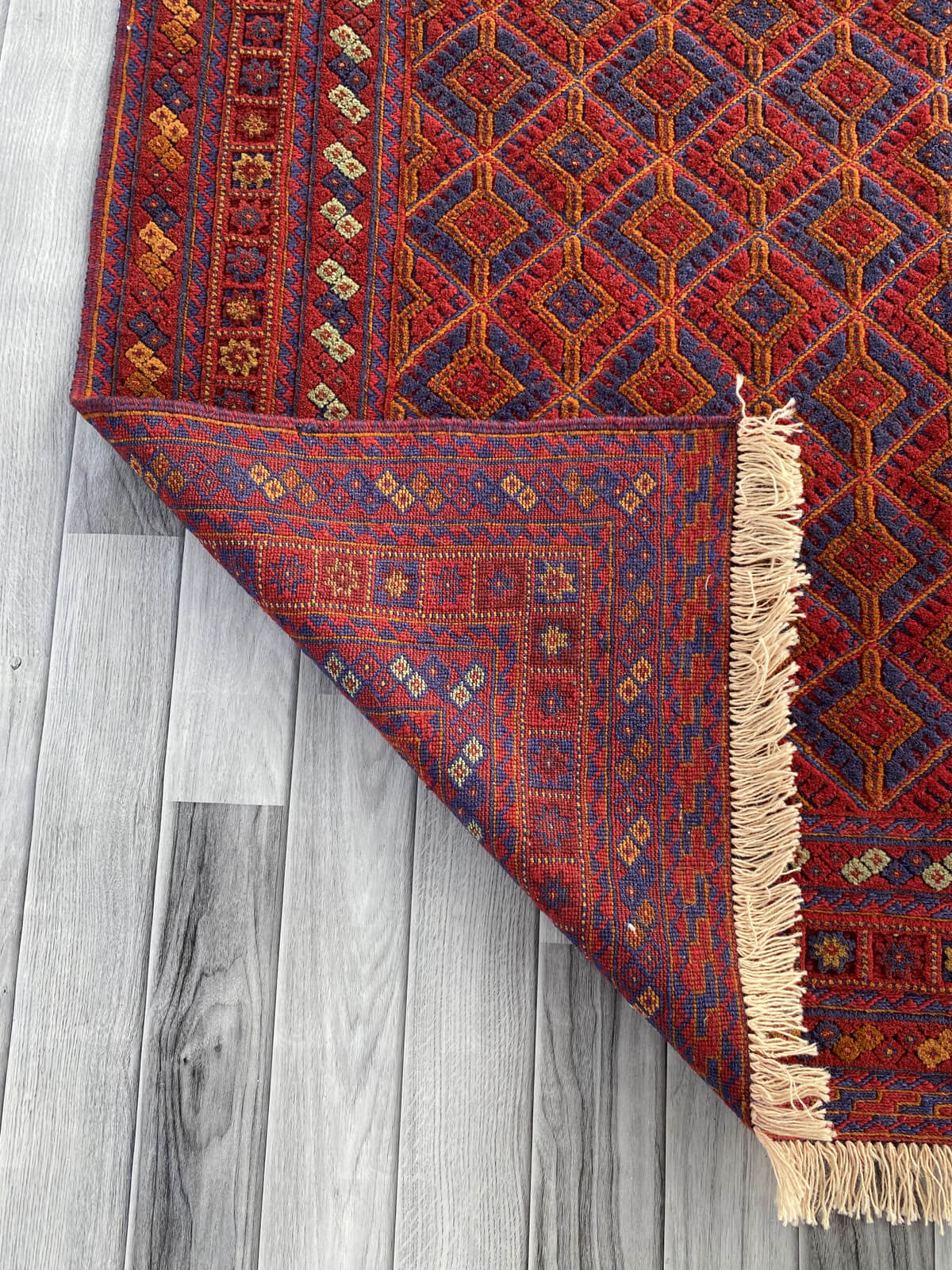 Handmade Afghan Tribal Meshwani Rug 195x155 cm KAS#774
