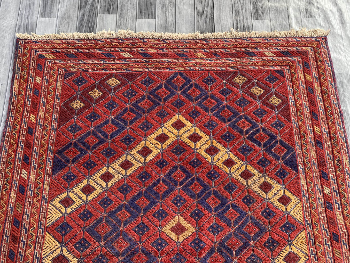 Handmade Afghan Tribal Meshwani Rug 190x158 cm KAS#776