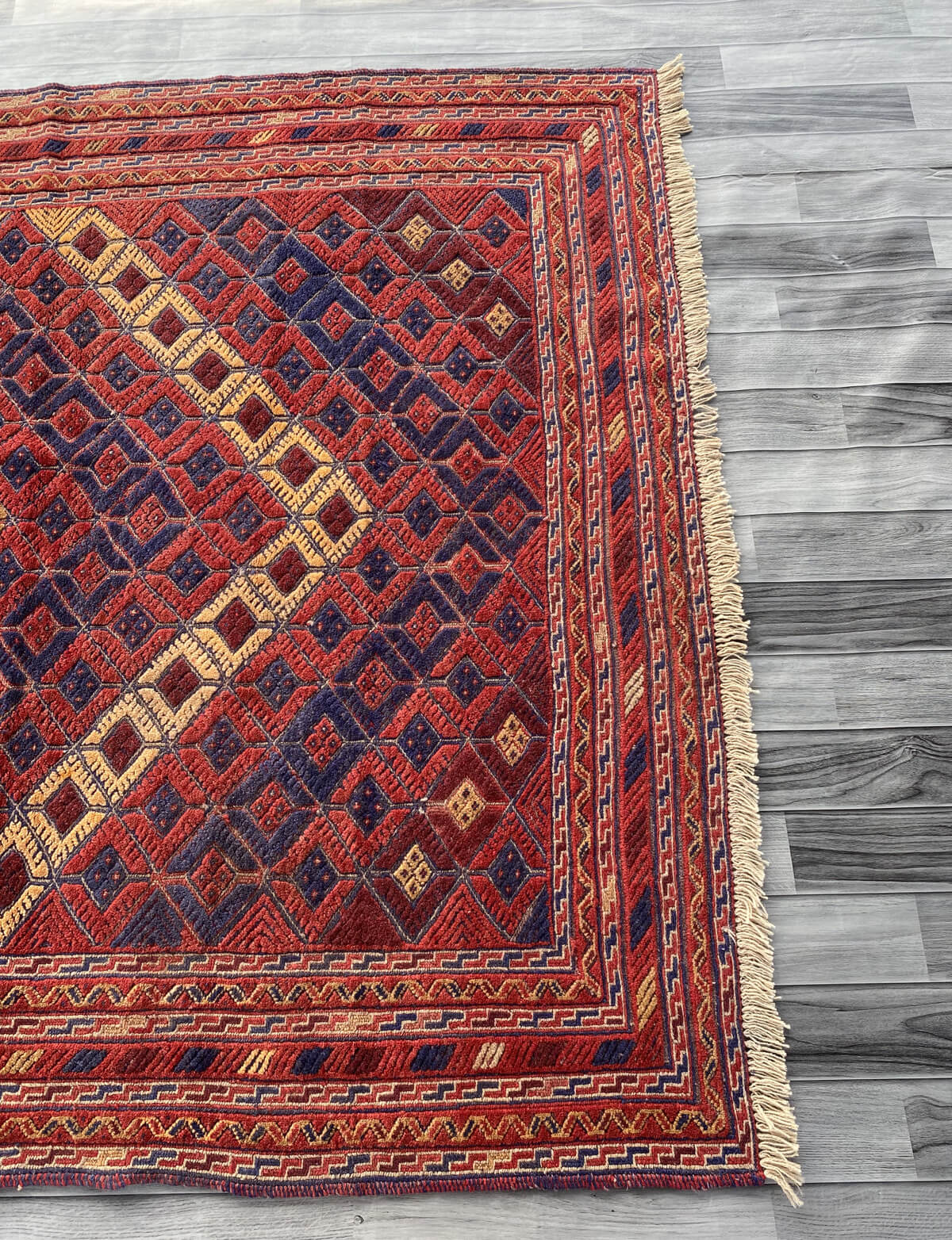 Handmade Afghan Tribal Meshwani Rug 190x158 cm KAS#776