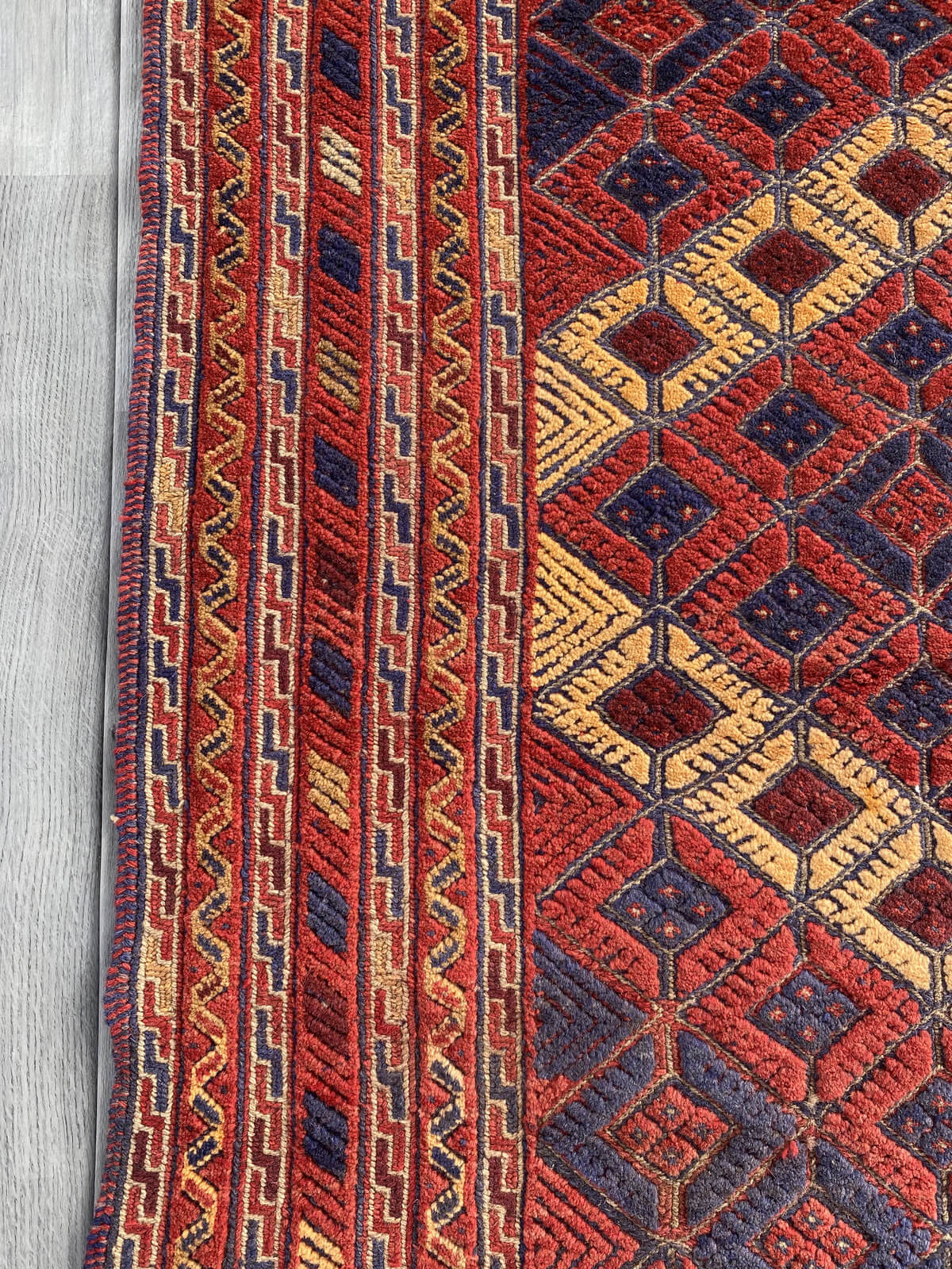 Handmade Afghan Tribal Meshwani Rug 190x158 cm KAS#776