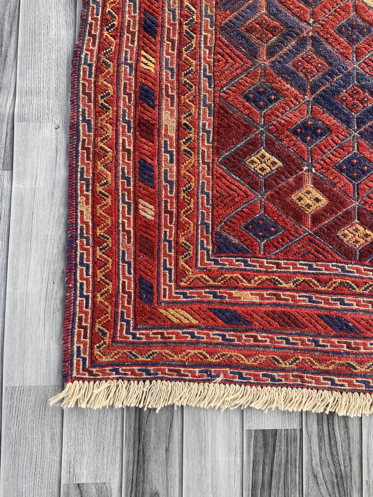 Handmade Afghan Tribal Meshwani Rug 190x158 cm KAS#776