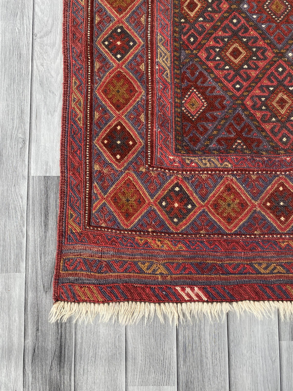 Handmade Afghan Tribal Meshwani Rug 143x121 cm KAS#783