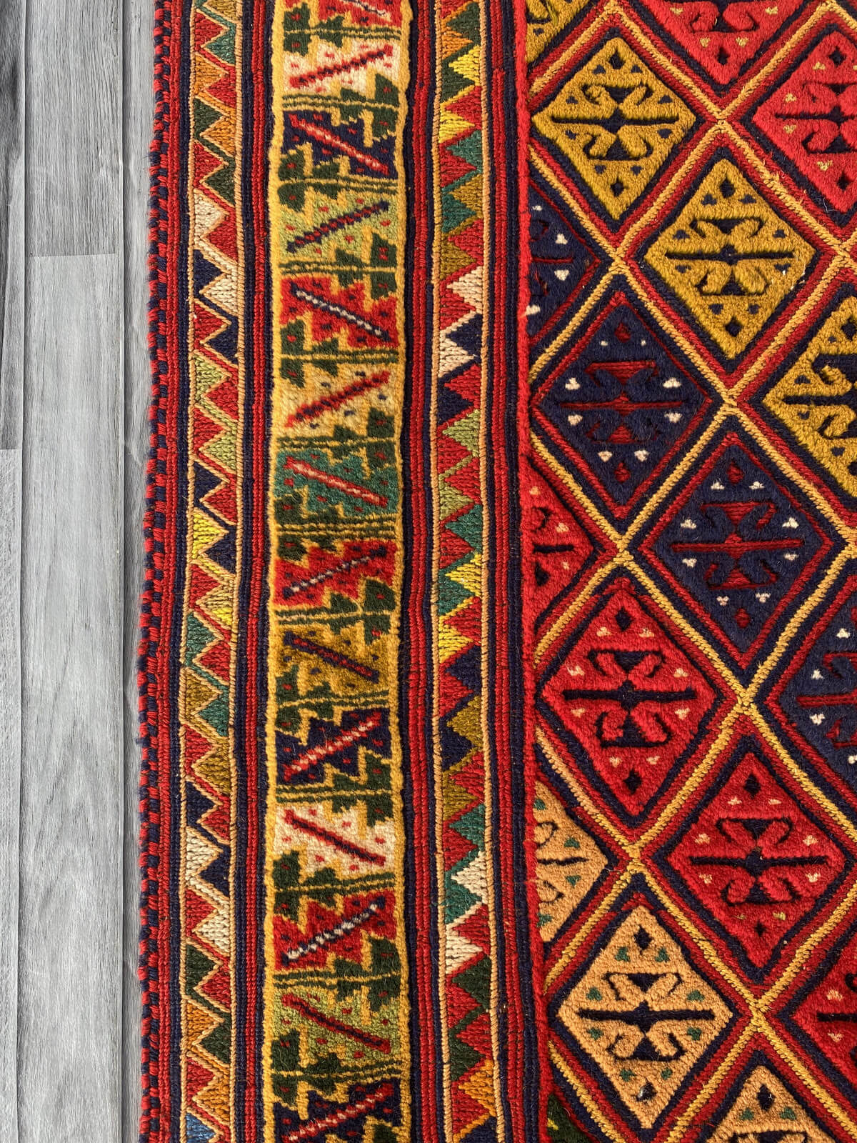 Handmade Afghan Tribal Meshwani Rug 140x125 cm KAS#784
