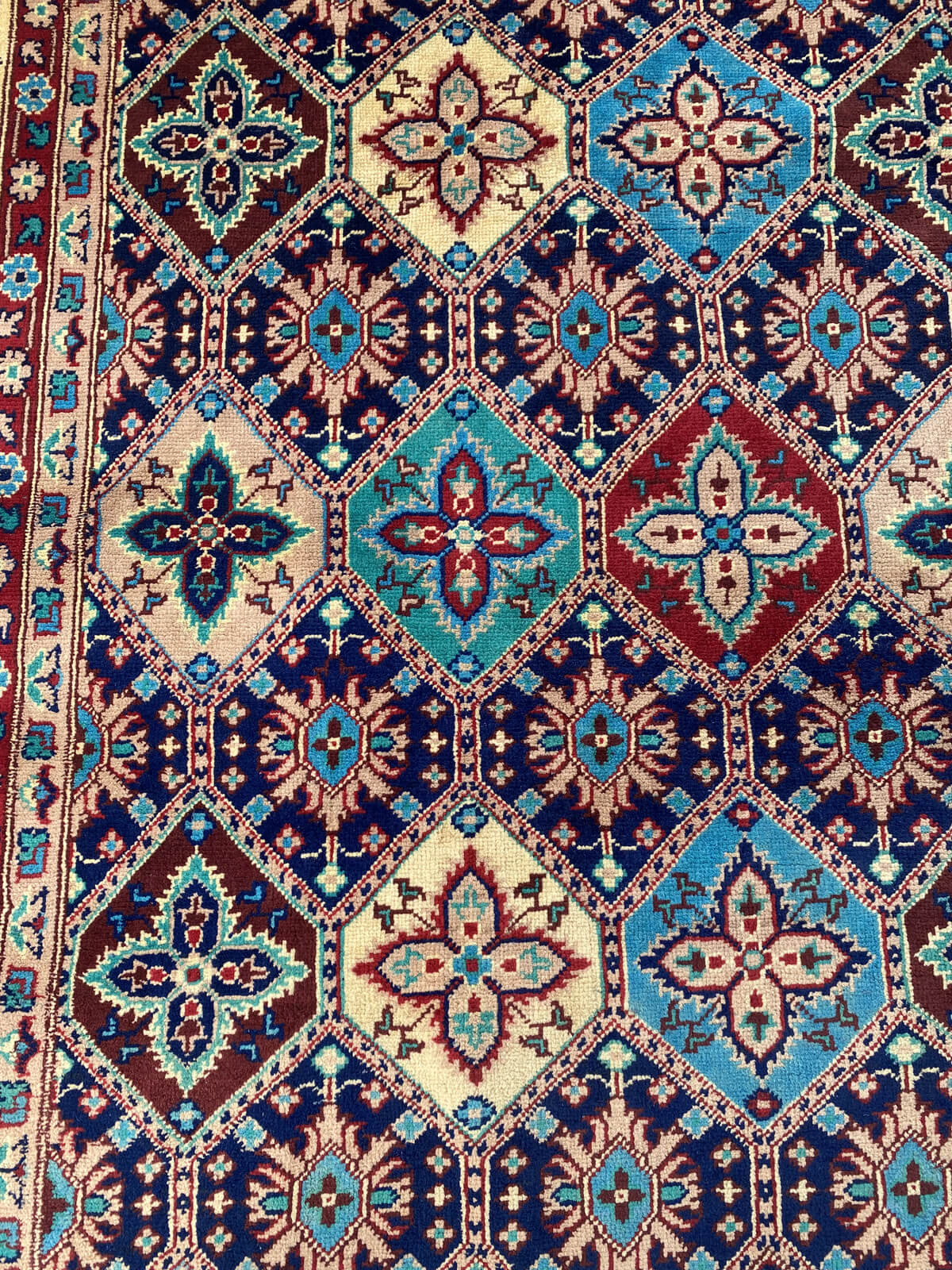 Handmade Afghan Traditional Wool Rug ( 299 cm x 211 cm) KAS# 1135