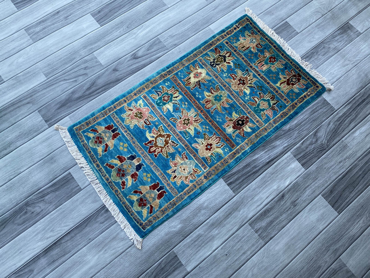 Handmade Afghan Chobi Rug 100x53 cm KAS#795