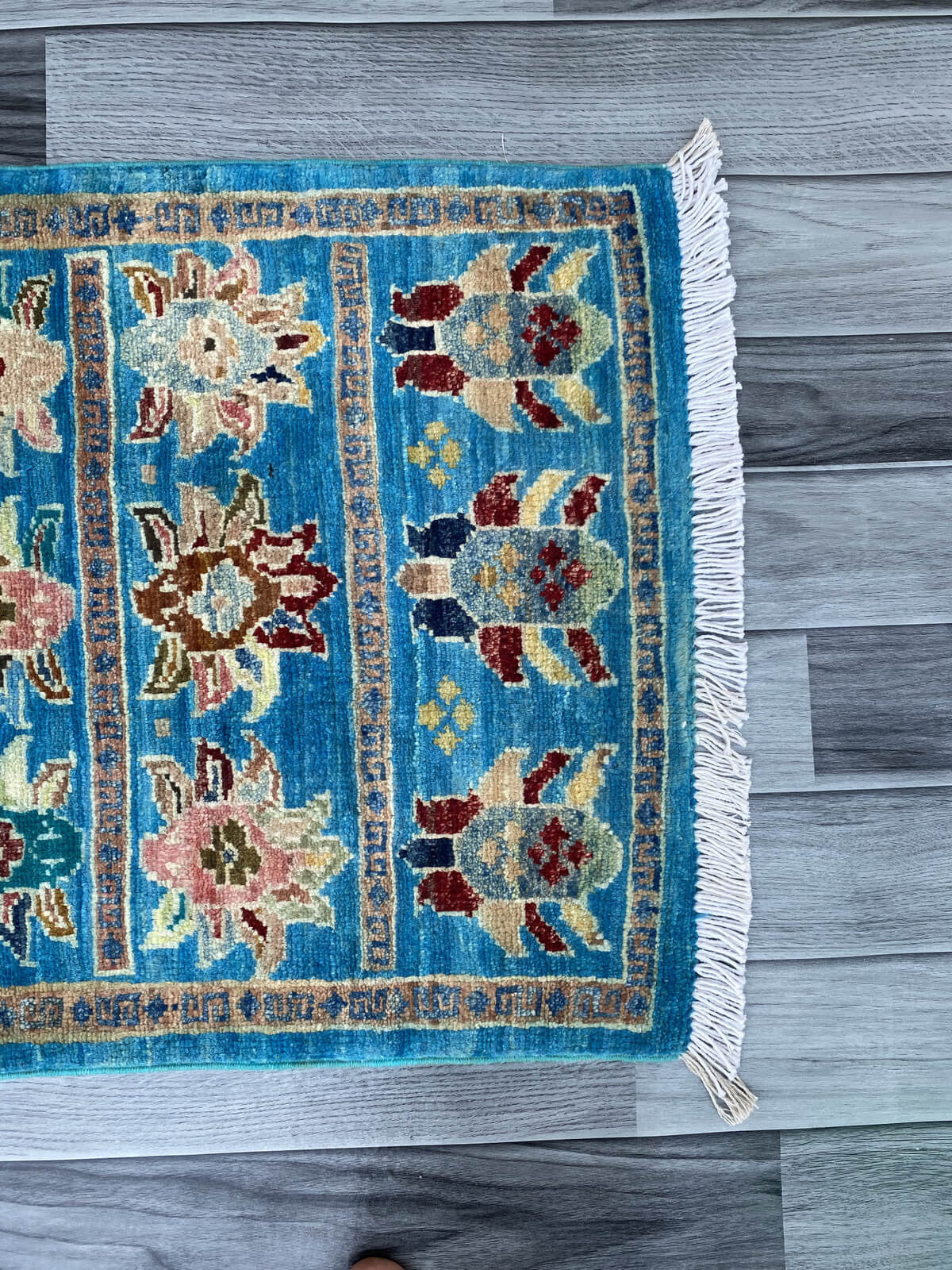 Handmade Afghan Chobi Rug 100x53 cm KAS#795