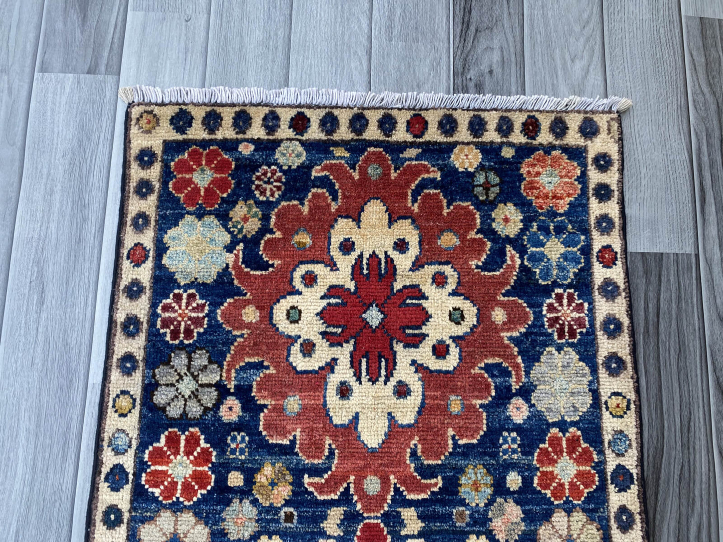 Handmade Afghan Chobi Rug 91x57 cm KAS#797