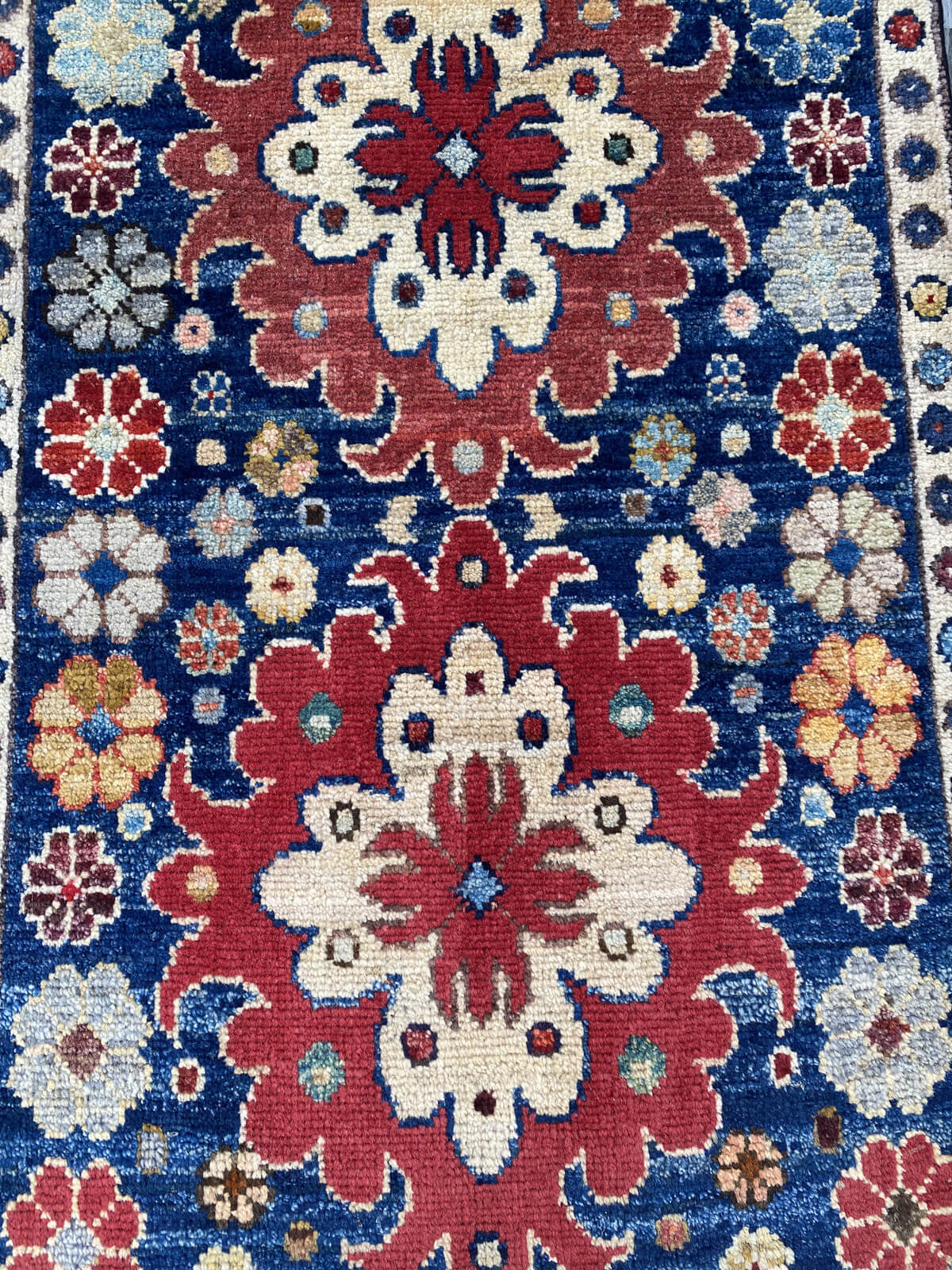 Handmade Afghan Chobi Rug 91x57 cm KAS#797