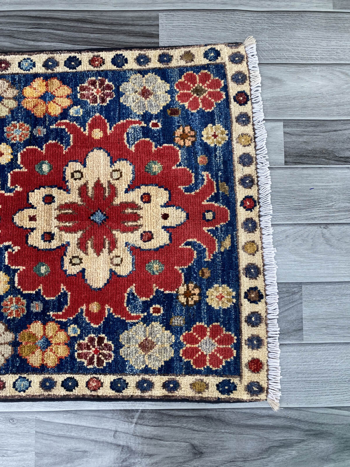 Handmade Afghan Chobi Rug 91x57 cm KAS#797