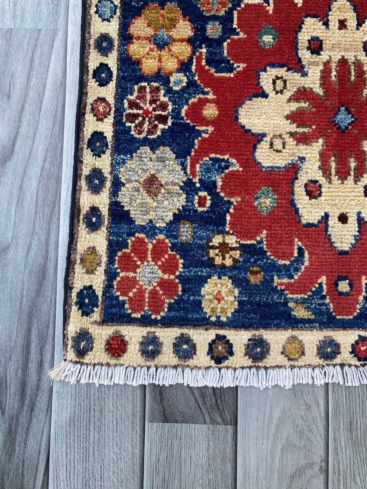 Handmade Afghan Chobi Rug 91x57 cm KAS#797