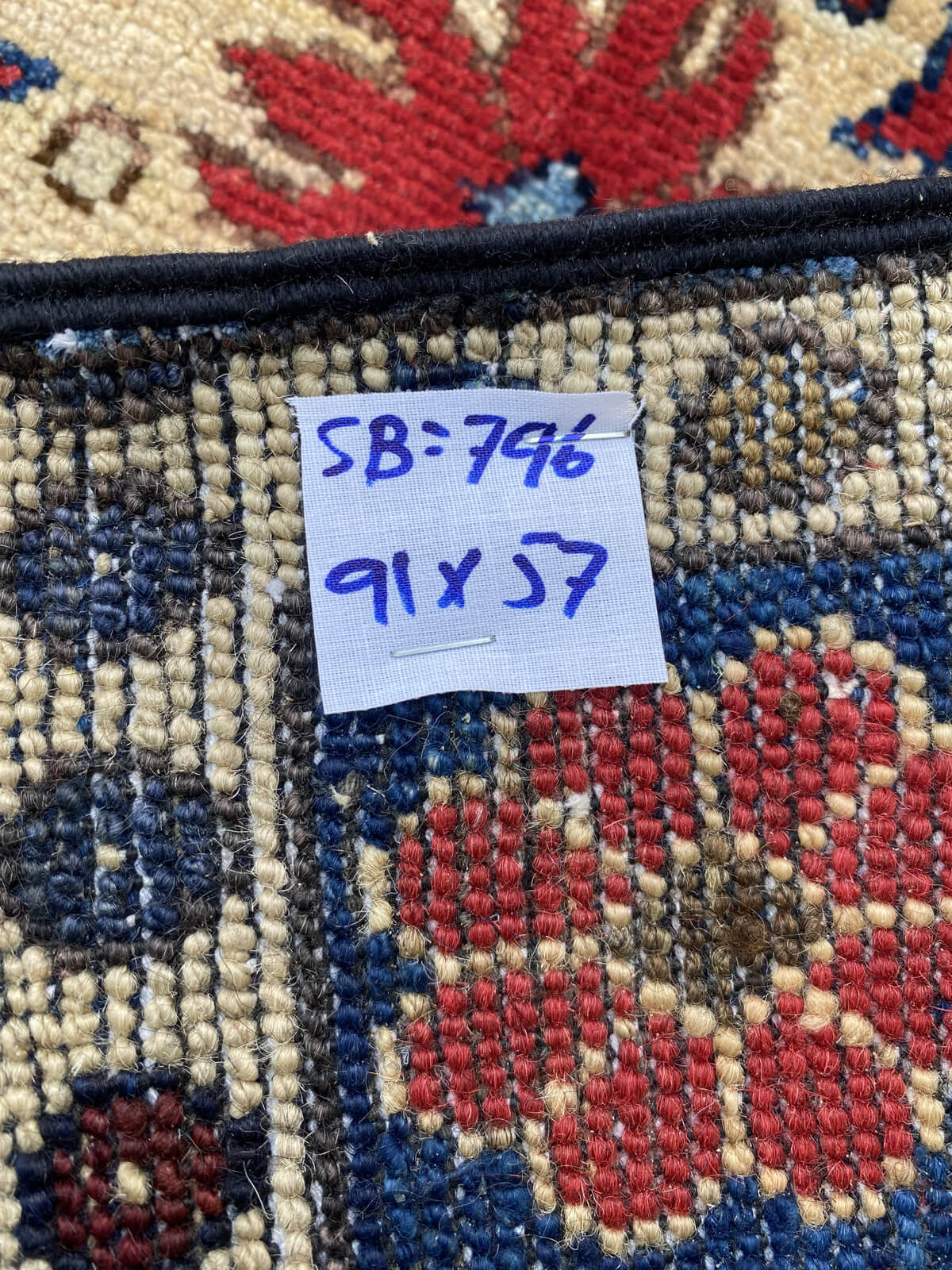 Handmade Afghan Chobi Rug 91x57 cm KAS#797