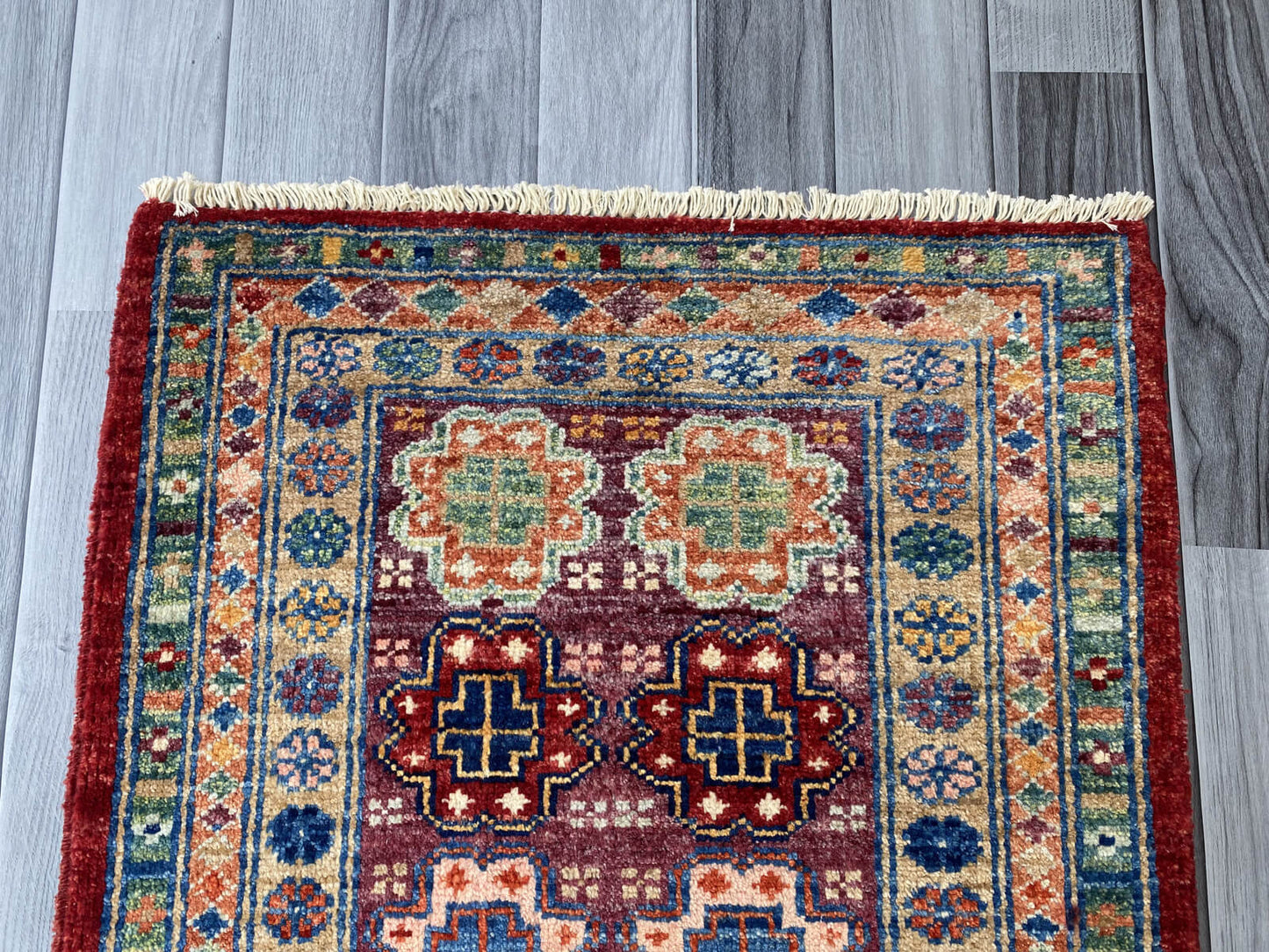 Handmade Afghan Chobi Rug 96x63 cm KAS#798