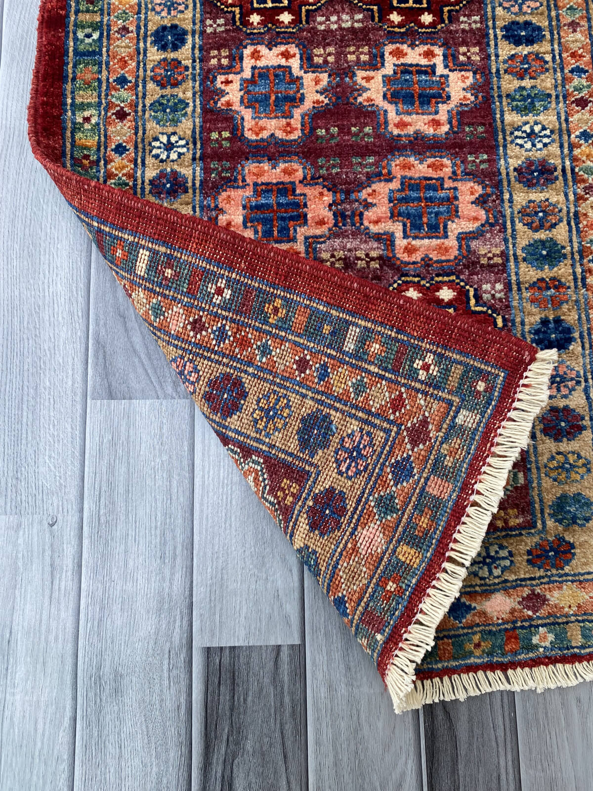 Handmade Afghan Chobi Rug 96x63 cm KAS#798