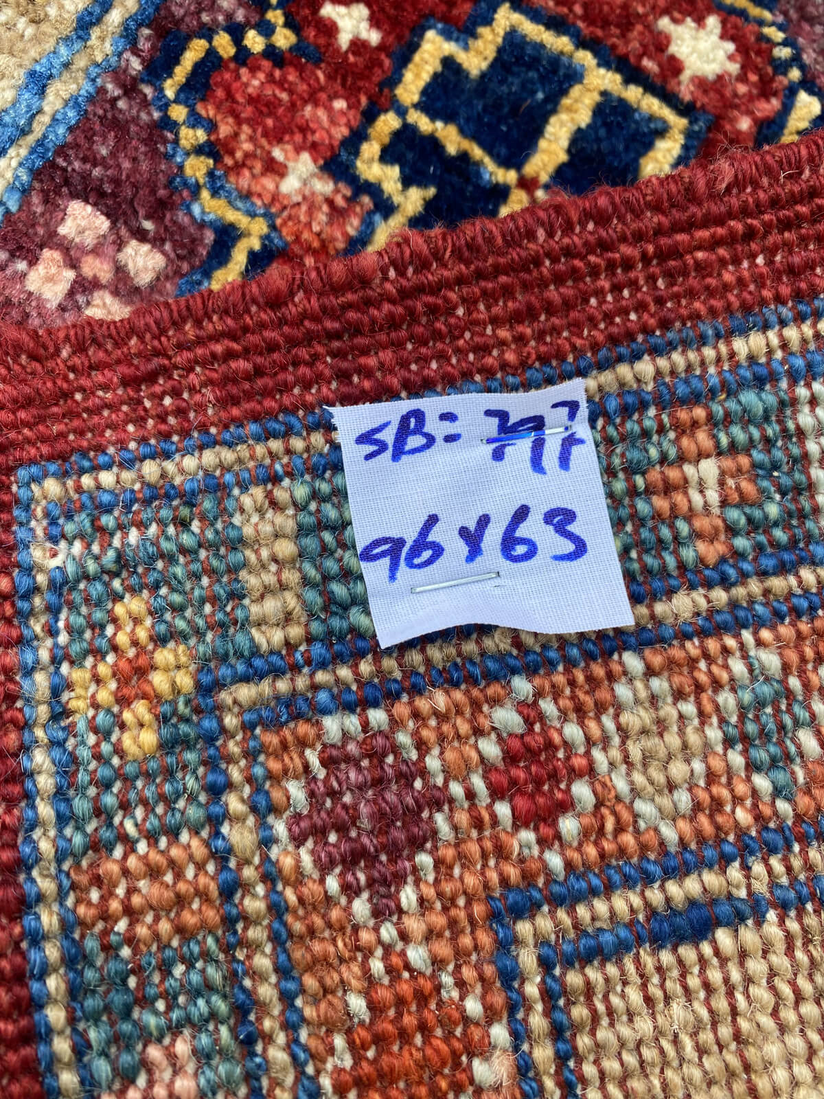 Handmade Afghan Chobi Rug 96x63 cm KAS#798