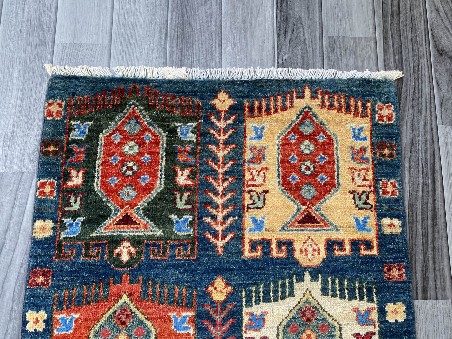 Handmade Afghan Chobi Rug 89x60 cm KAS#799