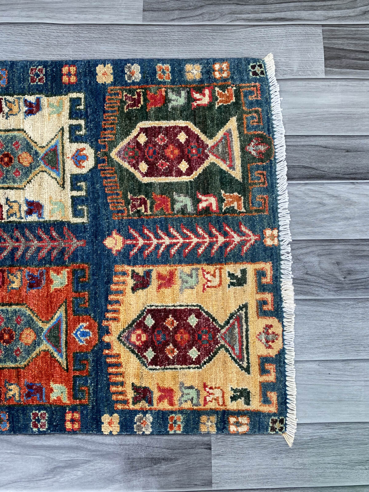 Handmade Afghan Chobi Rug 89x60 cm KAS#799