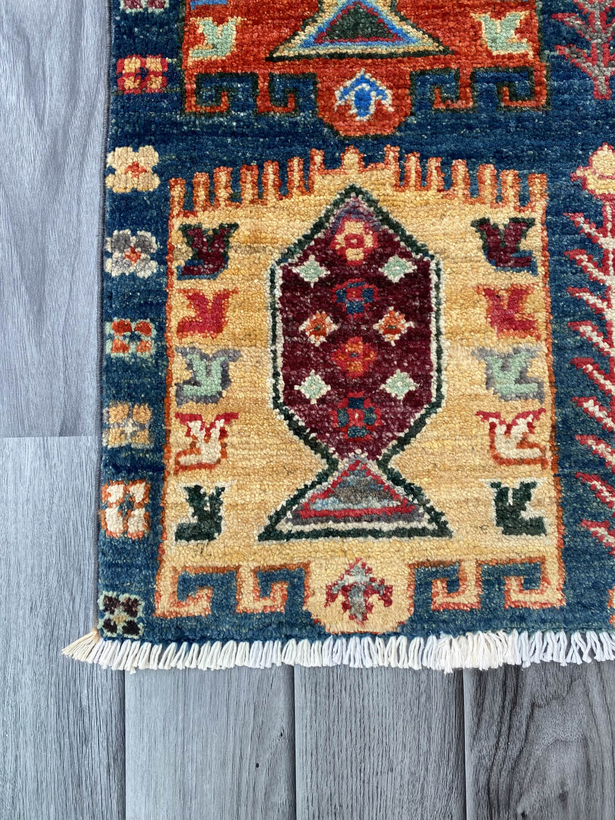 Handmade Afghan Chobi Rug 89x60 cm KAS#799