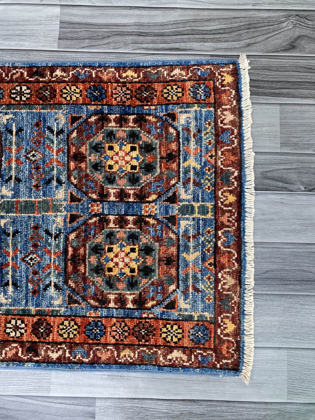 Handmade Afghan Chobi Rug 89x59 cm KAS#800