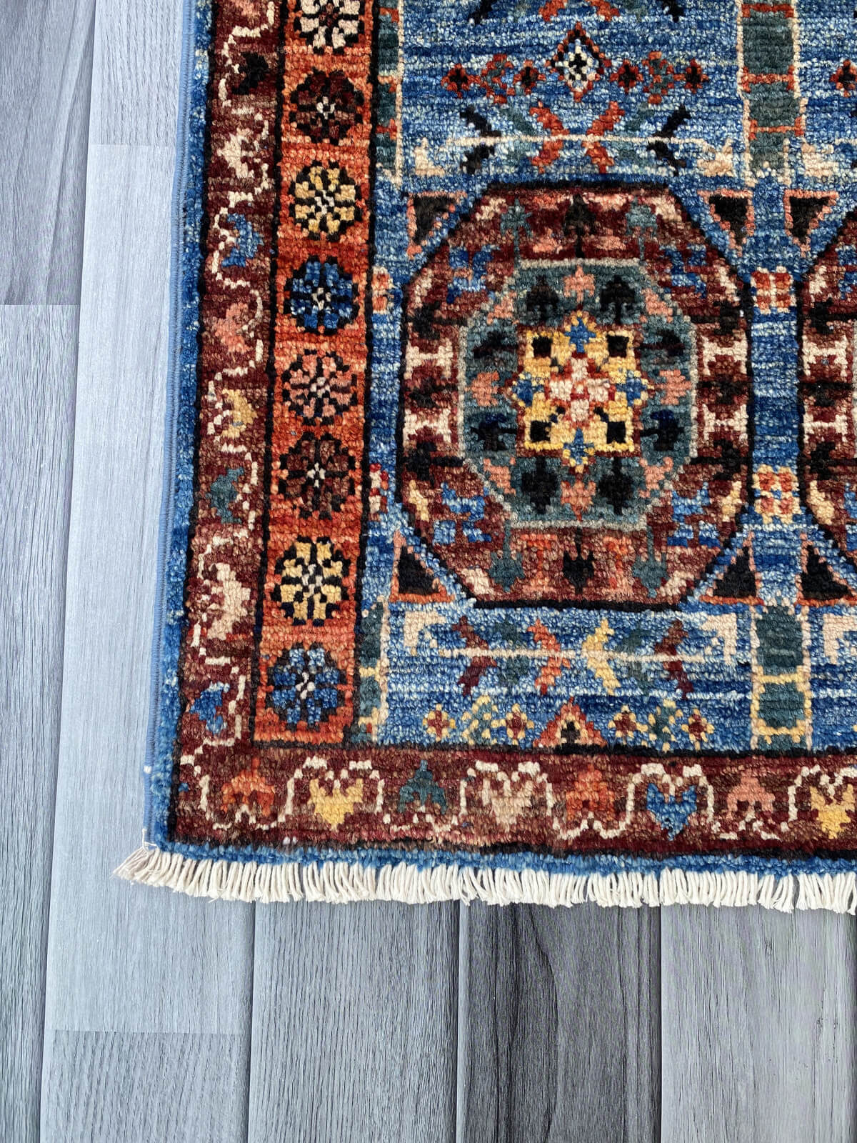 Handmade Afghan Chobi Rug 89x59 cm KAS#800