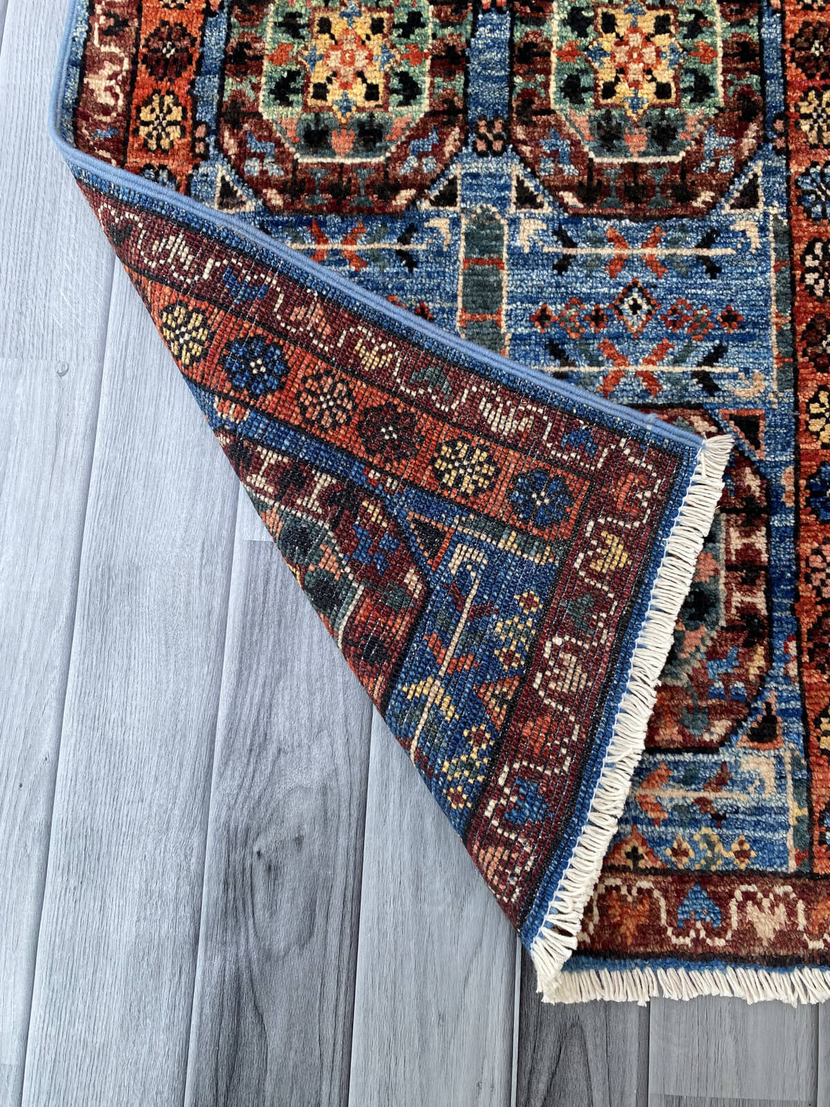 Handmade Afghan Chobi Rug 89x59 cm KAS#800