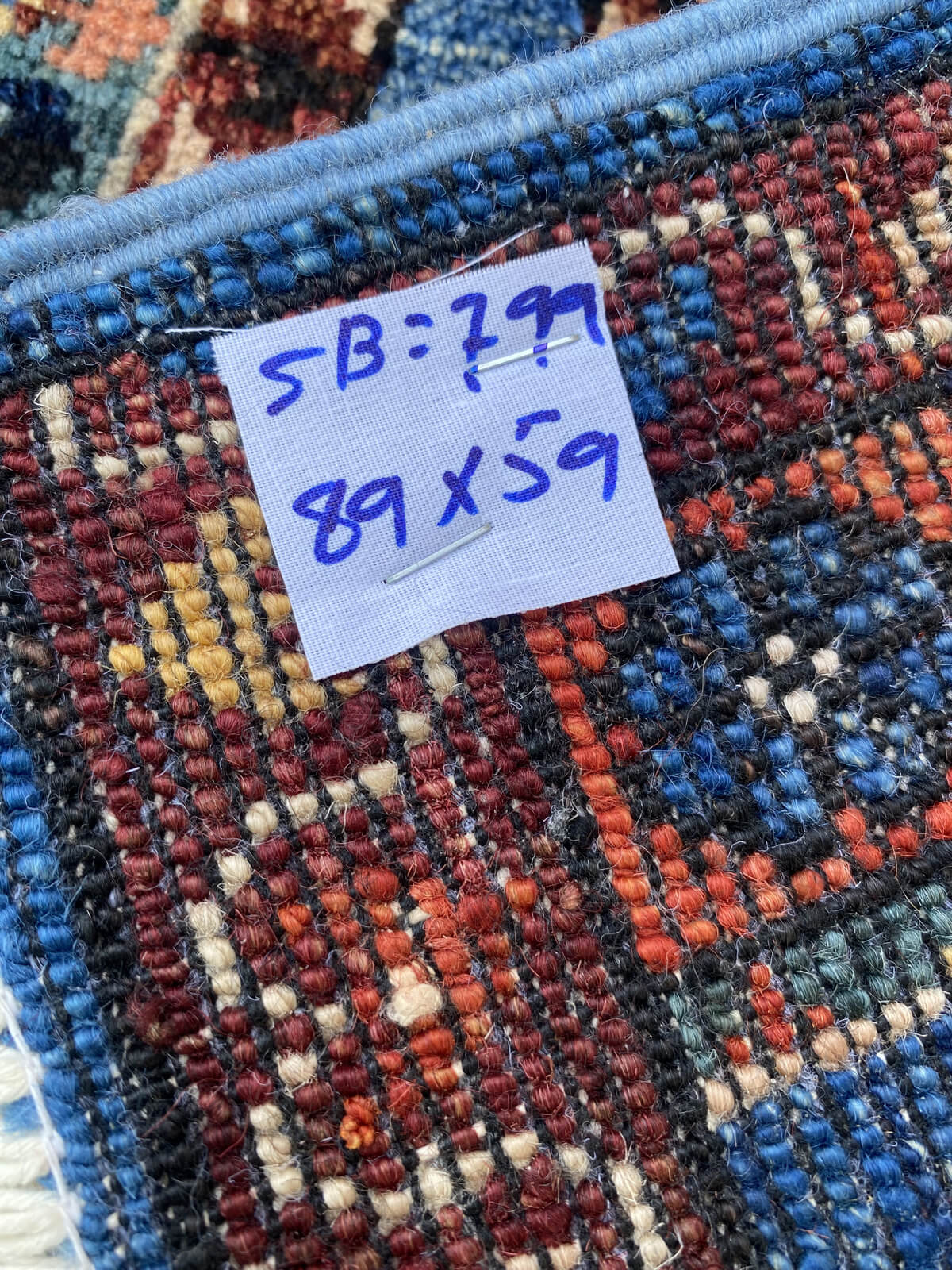 Handmade Afghan Chobi Rug 89x59 cm KAS#800