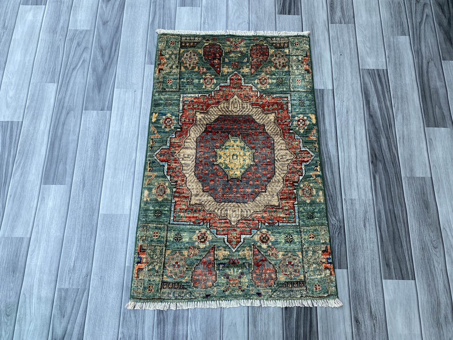 Handmade Afghan Chobi Rug 91x56 cm KAS#801