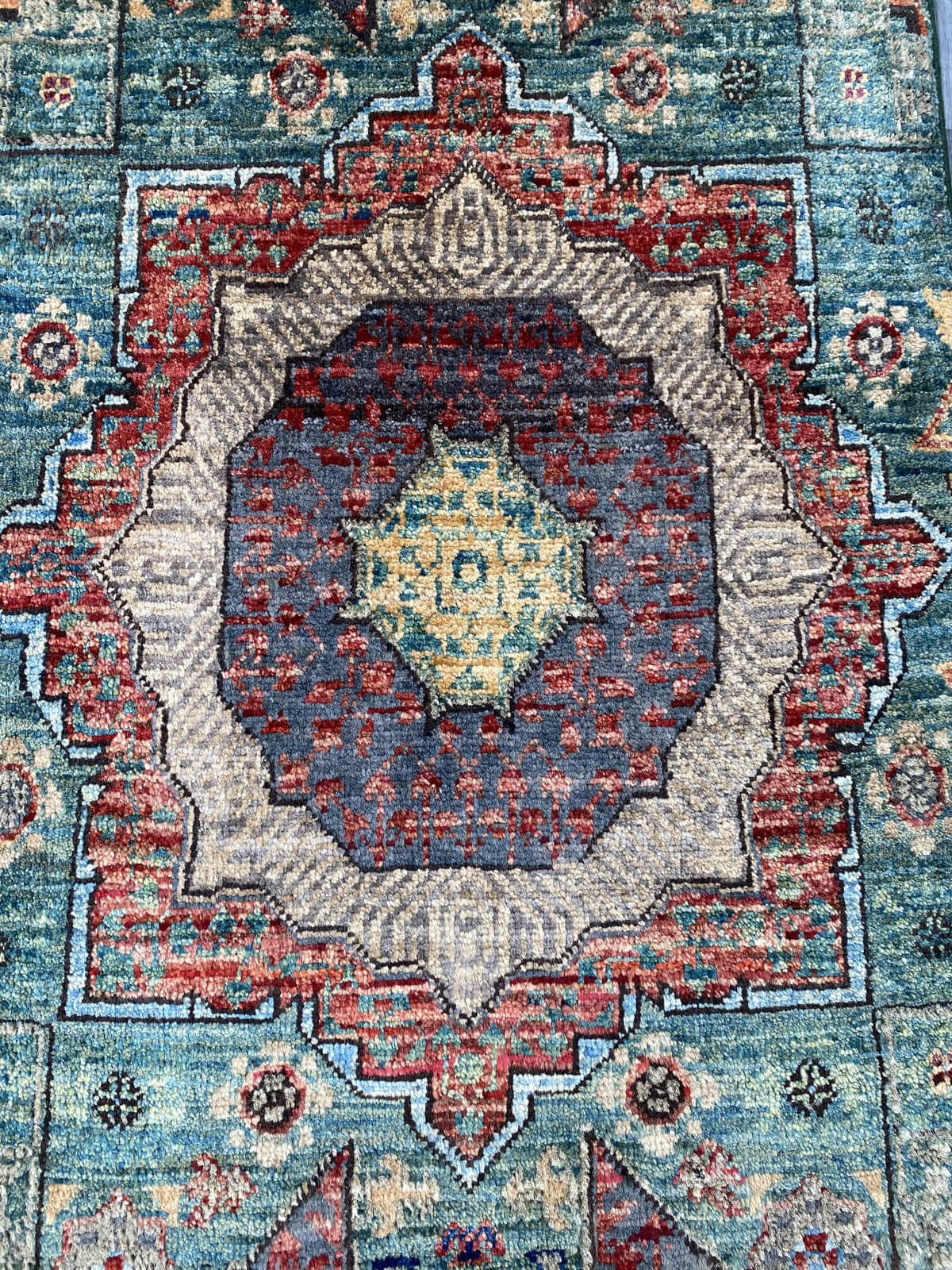 Handmade Afghan Chobi Rug 91x56 cm KAS#801