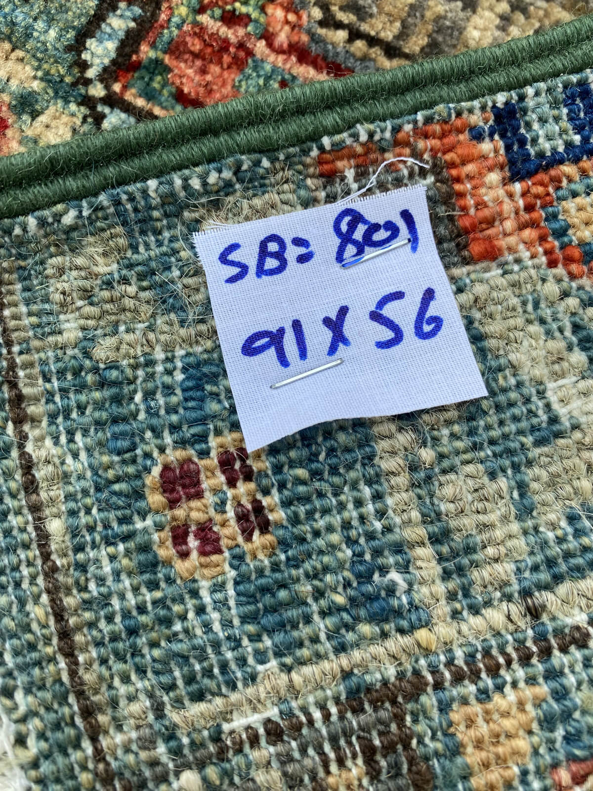 Handmade Afghan Chobi Rug 91x56 cm KAS#801