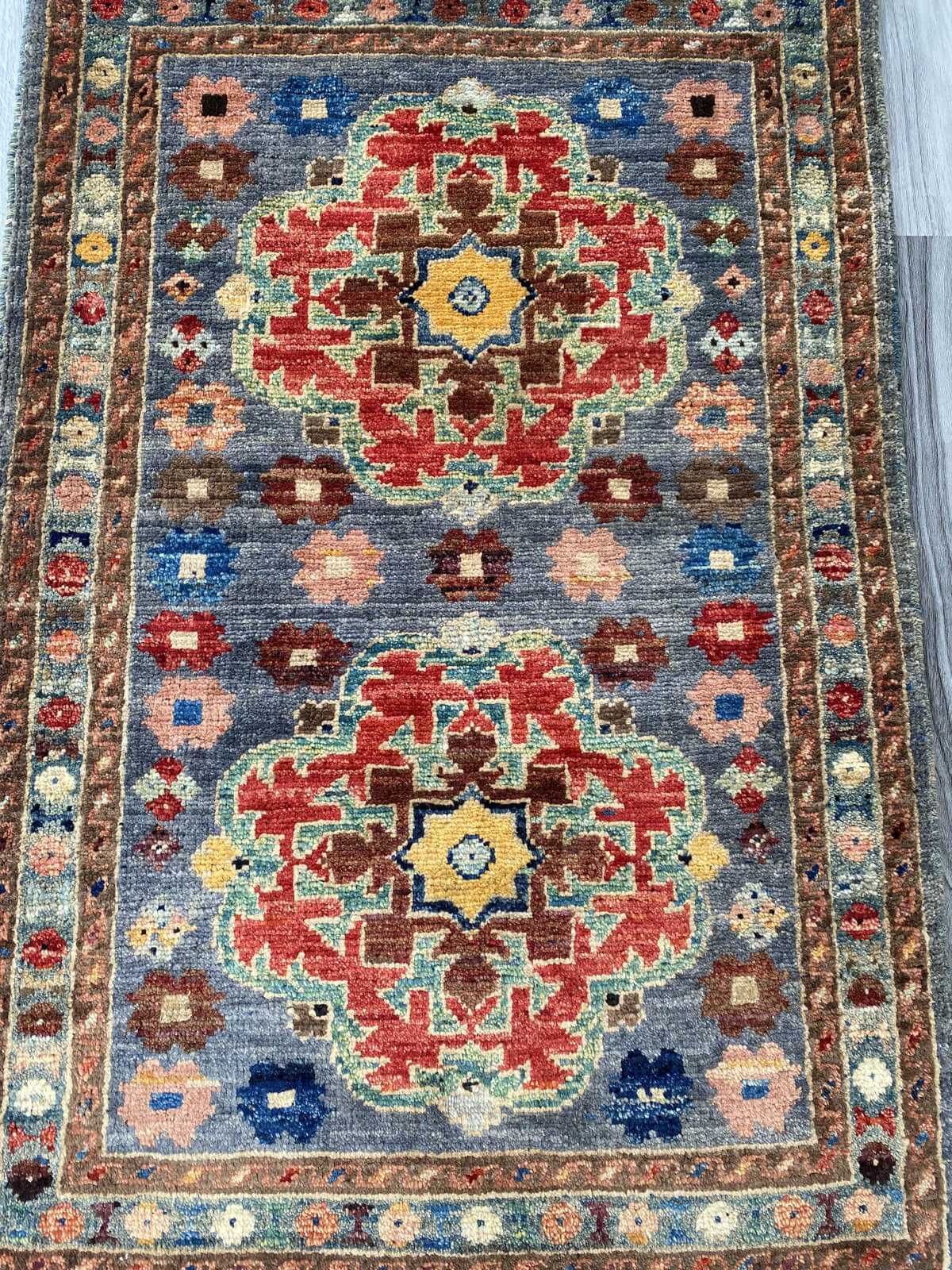 Handmade Afghan Chobi Rug 89x61 cm KAS#803