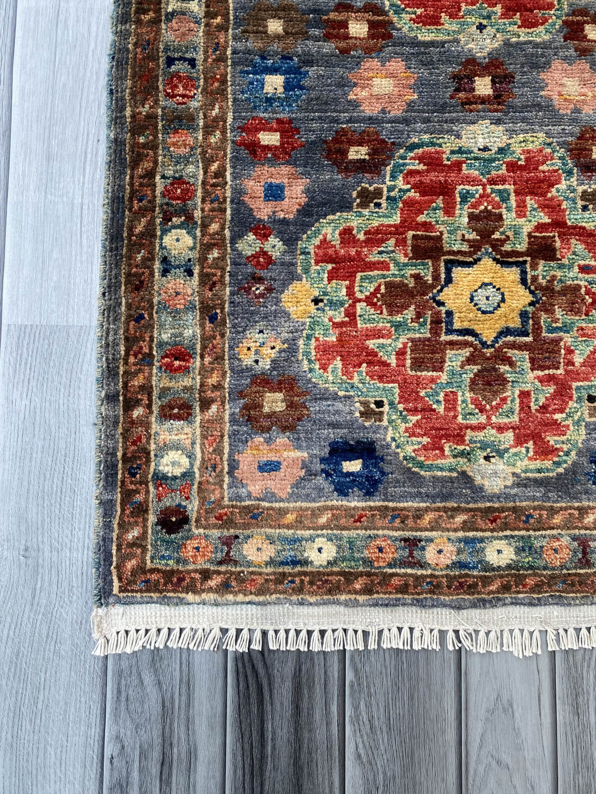 Handmade Afghan Chobi Rug 89x61 cm KAS#803