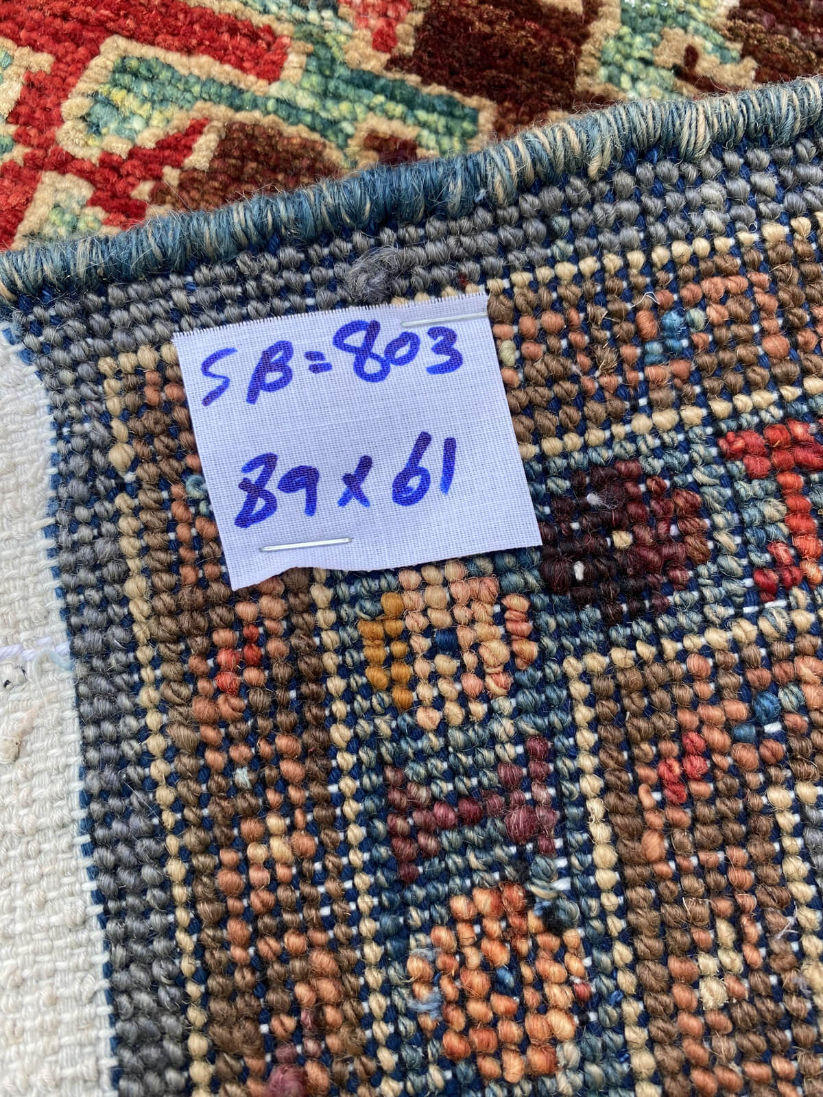 Handmade Afghan Chobi Rug 89x61 cm KAS#803