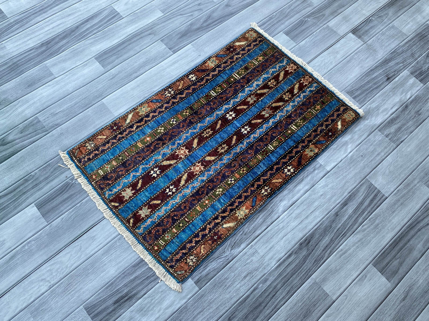 Handmade Afghan Chobi Rug 93x60 cm KAS#805