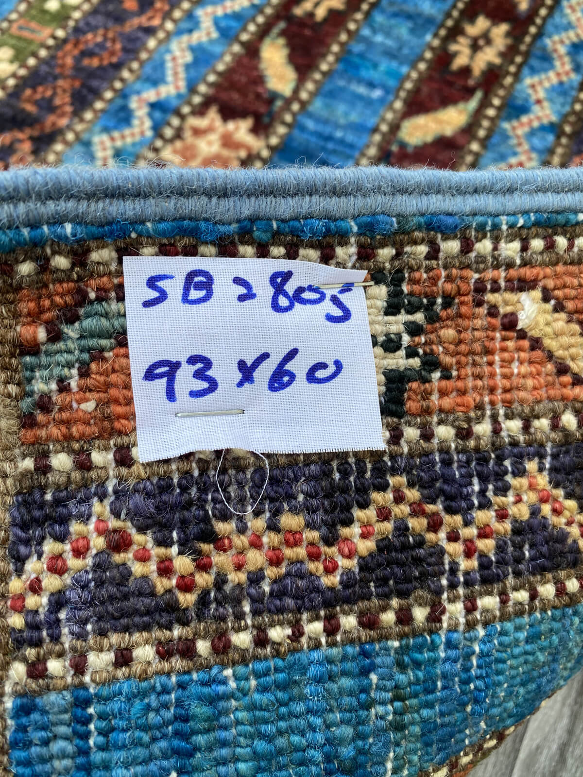 Handmade Afghan Chobi Rug 93x60 cm KAS#805