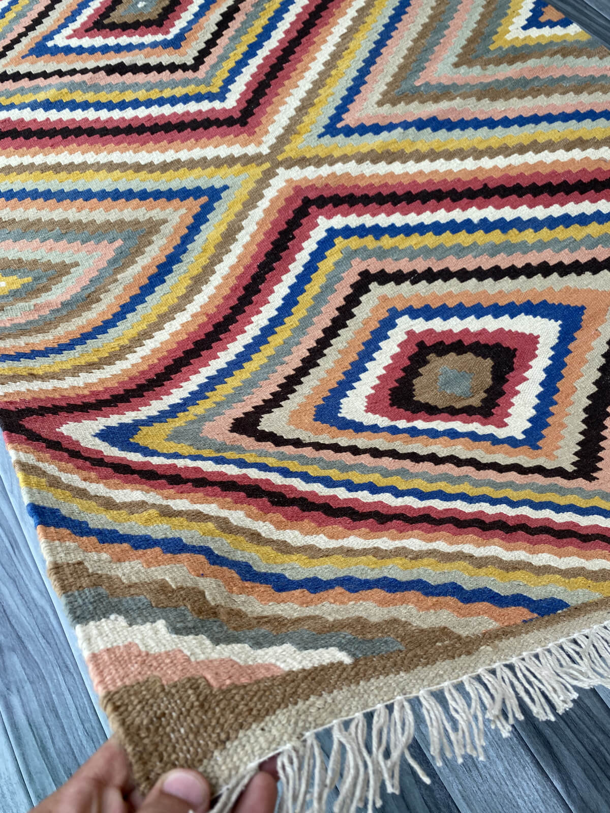 Handmade Afghan Chobi Kilim Rug 169x119 cm KAS#807