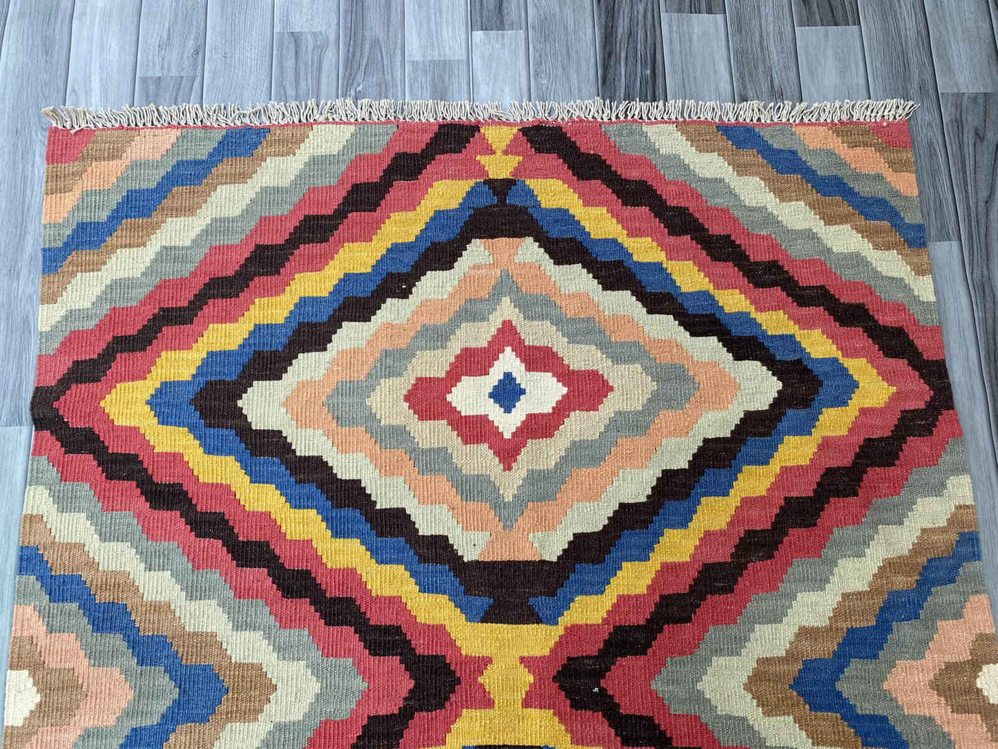 Handmade Afghan Chobi Kilim Rug 196x123 cm KAS#809