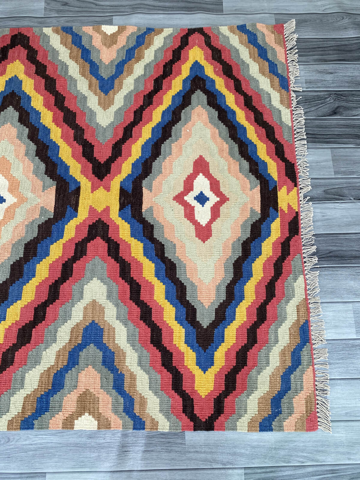 Handmade Afghan Chobi Kilim Rug 196x123 cm KAS#809