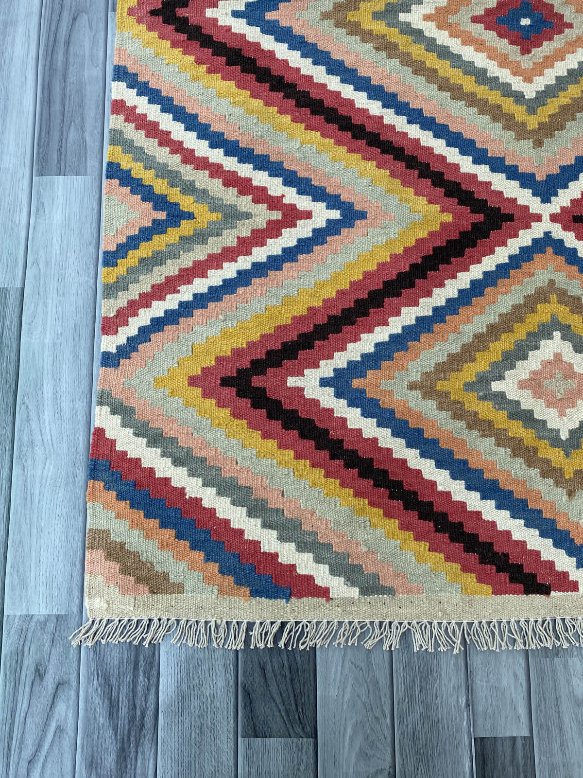 Handmade Afghan Chobi Kilim Rug 168x116 cm KAS#812